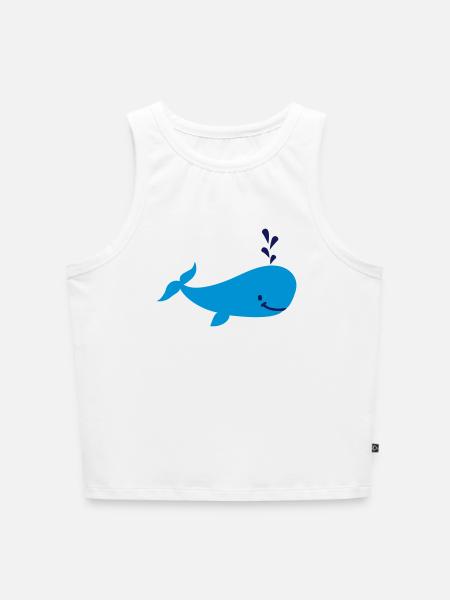 Wal - Cropped Frauen Organic Tank Top - Weiß