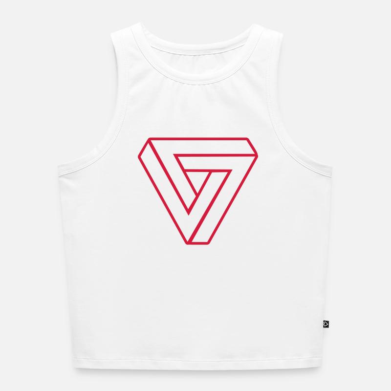 Infinity Triangle - Débardeur cropped femme bio - blanc