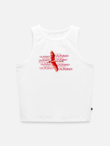 california - Cropped Frauen Organic Tank Top - Weiß