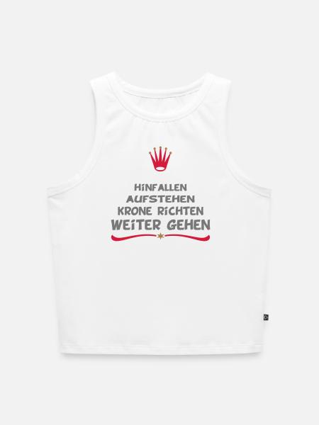 lustig - Cropped Frauen Organic Tank Top - Weiß
