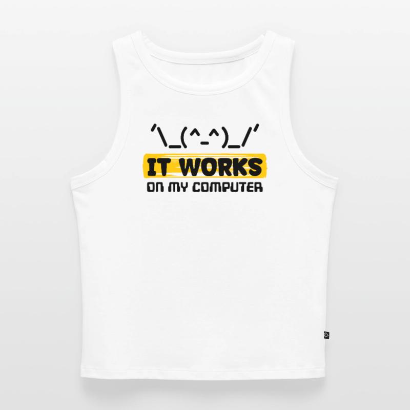 Coden Scripting Computer Geek Developer Statement Women’s Cropped Organic Tank Top