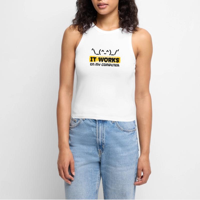 Coden Scripting Computer Geek Developer Statement Women’s Cropped Organic Tank Top