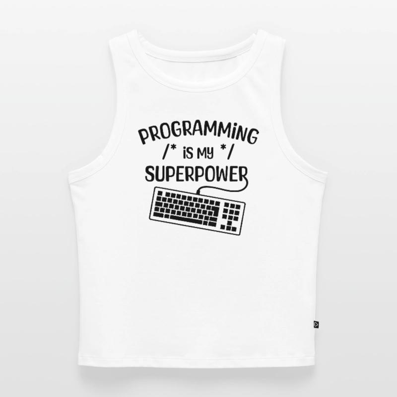 Computerfreak Statement Developer Programmierer Cropped Frauen Organic Tank Top