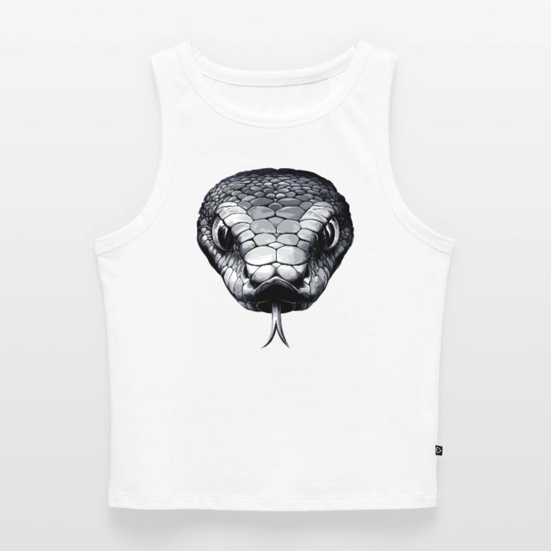 Serpent Python Cobra Mamba Serpent à sonnettes Serpent Débardeur cropped femme bio