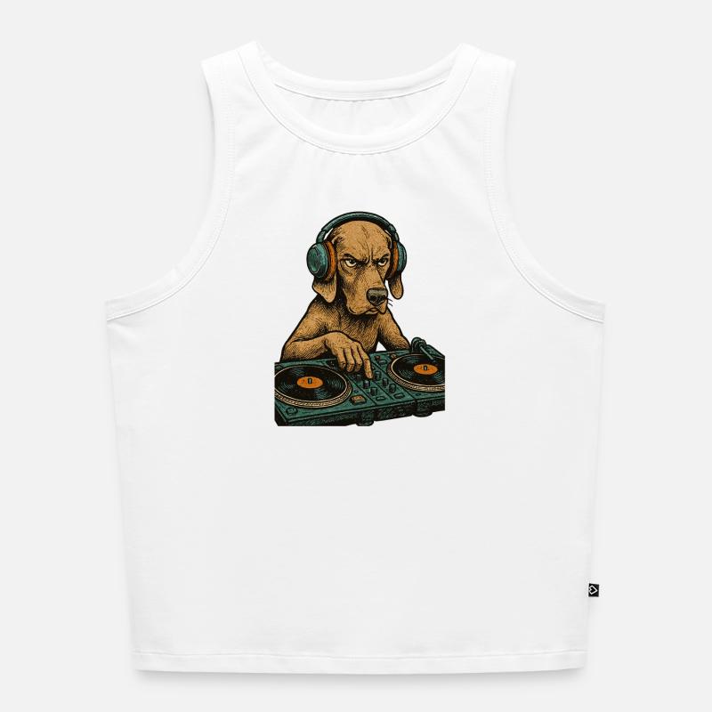 Weimaraner DJ Retro – Cane con cuffieWeimarane - Canotta cropped donna bio - bianco