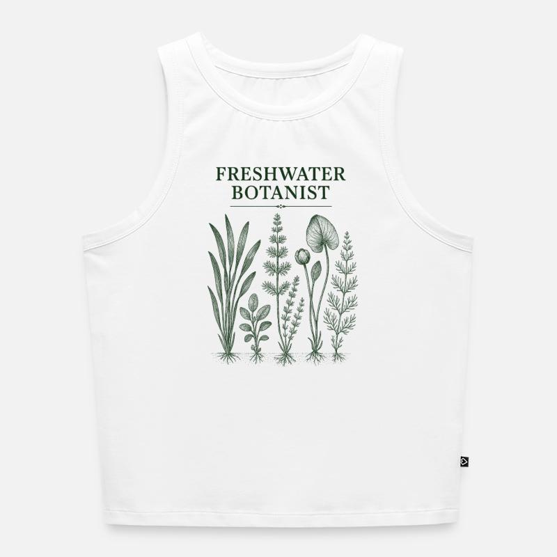 Botanico d'acqua dolce | Piante per l'acquascafismo - Canotta cropped donna bio - bianco