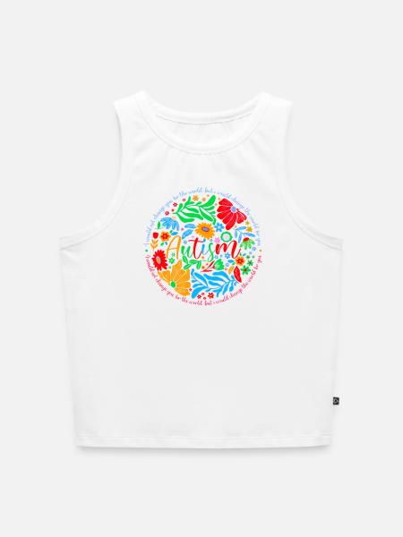 Autismus Awareness Day - Cropped Frauen Organic Tank Top - Weiß