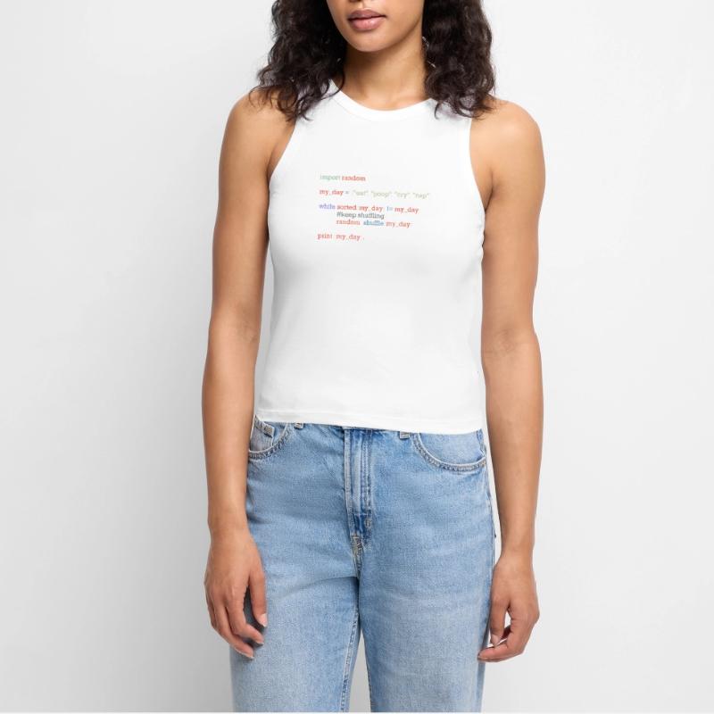 Drôle de code python sur la vie quotidienne, bébé Débardeur cropped femme bio