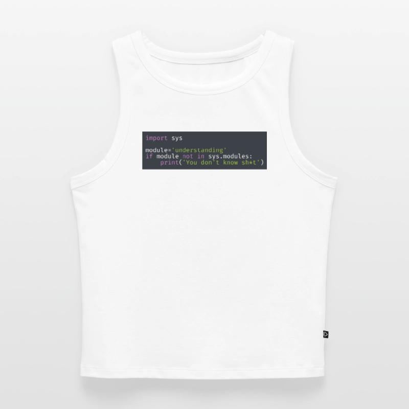 Programmierer, Software, Informatik, Developer Cropped Frauen Organic Tank Top