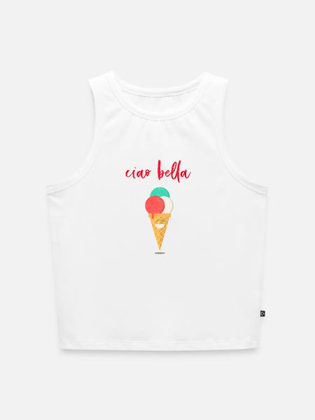 CIAO BELLA - Summertime - Cropped Frauen Organic Tank Top - Weiß