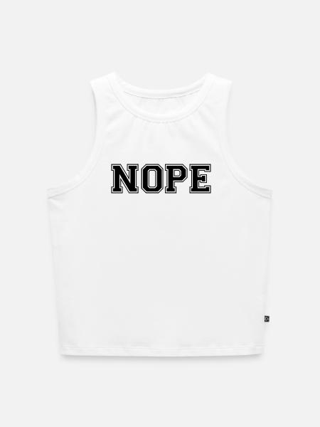 NOPE - Cropped Frauen Organic Tank Top - Weiß