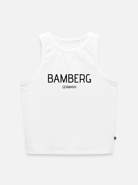 Bamberg - Cropped Frauen Organic Tank Top - Weiß