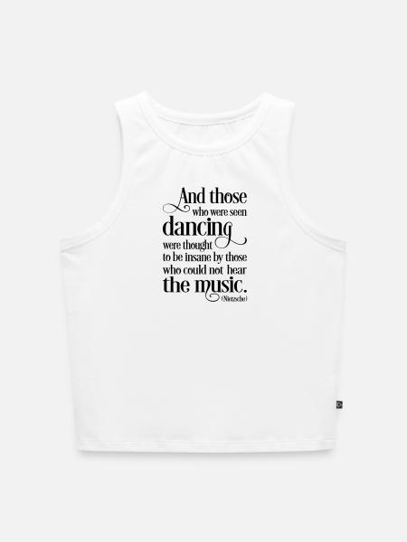 tanzen - Cropped Frauen Organic Tank Top - Weiß