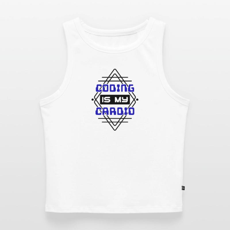 Cool Saying Developer Coden Programmer Code Women’s Cropped Organic Tank Top