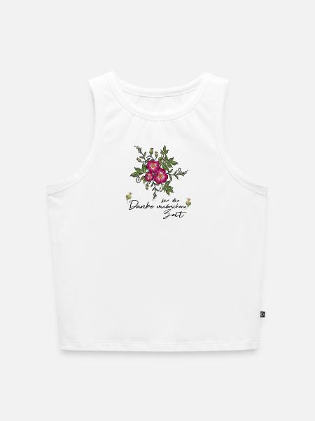 Danke für die wunderschöne  Zeit - Cropped Frauen Organic Tank Top - Weiß