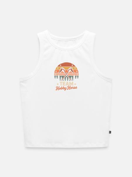 Hobby Horsing - Cropped Frauen Organic Tank Top - Weiß