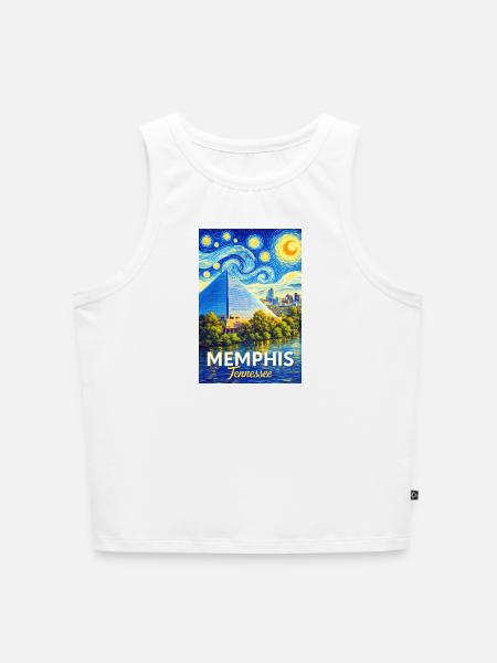 Memphis Tennessee - Cropped Frauen Organic Tank Top - Weiß