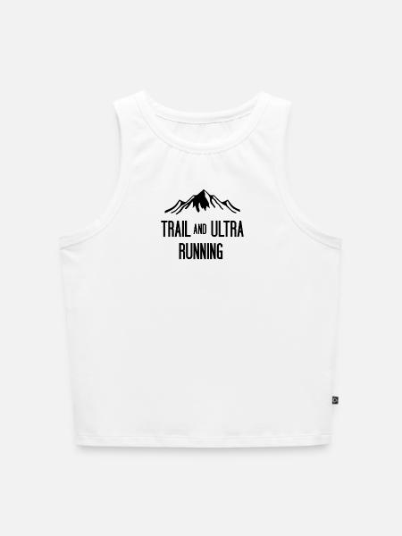 Trail- und Ultraläufe - Cropped Frauen Organic Tank Top - Weiß