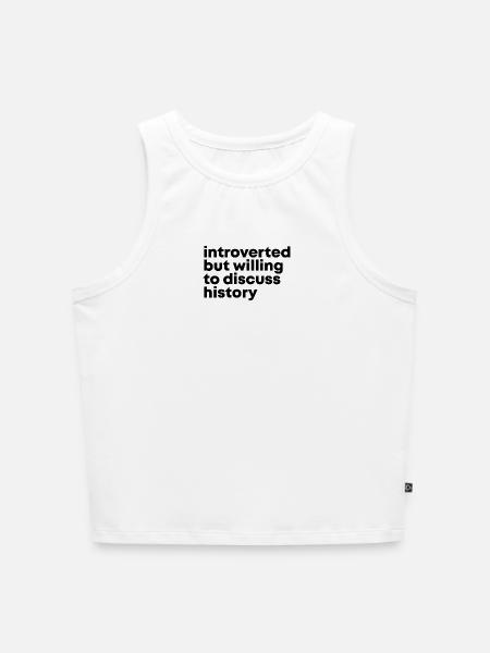 Geschichte Geschichte Geschichte - Cropped Frauen Organic Tank Top - Weiß