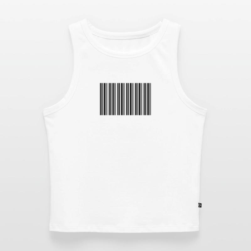 Barcode Strichcode Nerd IT Technik Design Cropped Frauen Organic Tank Top