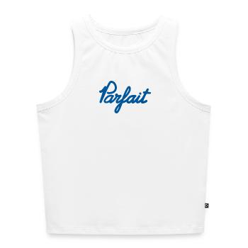 Parfait – La perfection à porter - Débardeur cropped femme bio - blanc - Devant - Selfina (174cm)