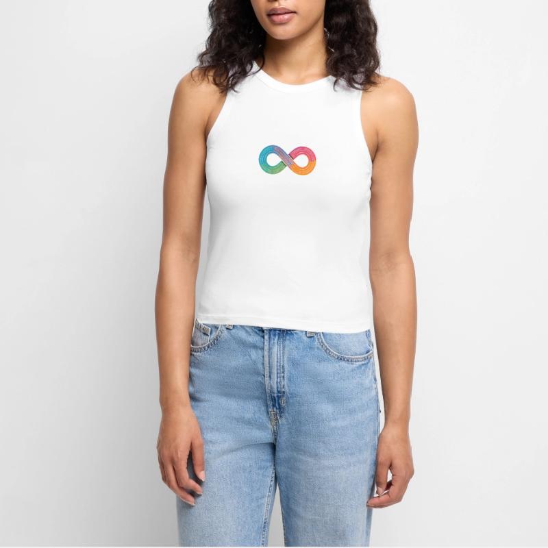 Unendlicher Regenbogen oder doch einfach nur Flow? Cropped Frauen Organic Tank Top