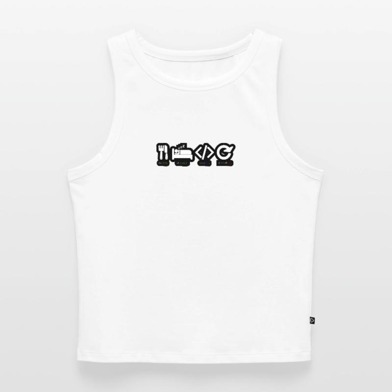 Code Sleep Repeat Developer Life Women’s Cropped Organic Tank Top