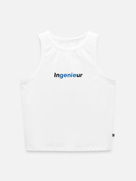 Ingenieur Genie - Cropped Frauen Organic Tank Top - Weiß