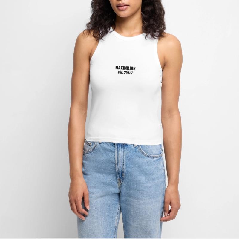 Maximilian est 2000 Cropped Frauen Organic Tank Top