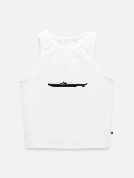 U-Boot - Cropped Frauen Organic Tank Top - Weiß