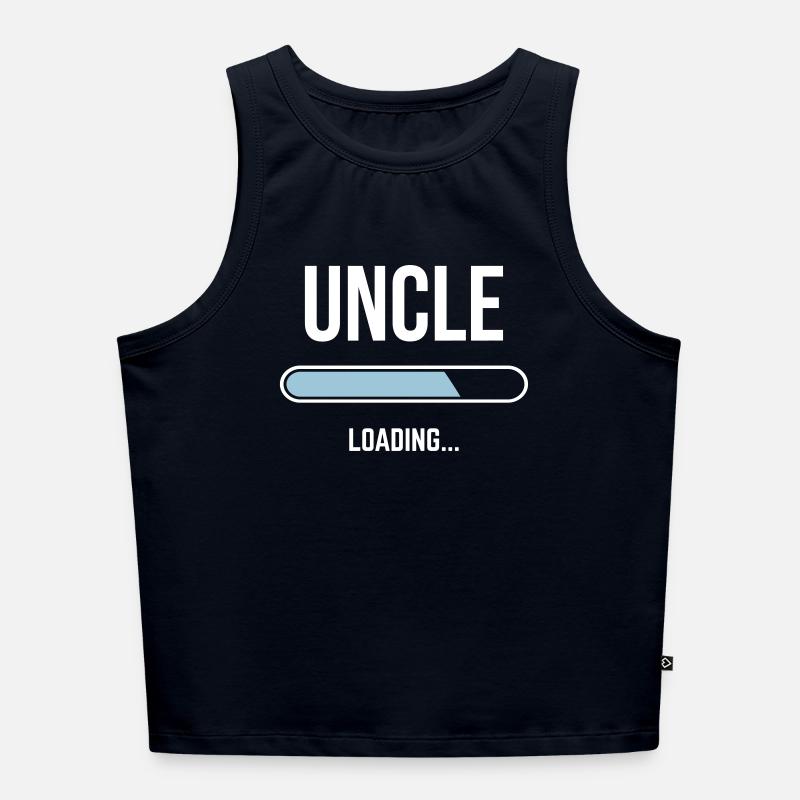 Uncle Loading - Women’s Cropped Organic Tank Top - navy