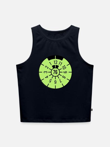 TÜV 1976 - Cropped Frauen Organic Tank Top - Navy