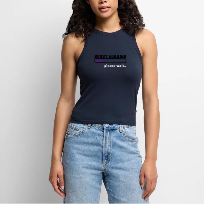 Boost Loading Please Wait Cropped Frauen Organic Tank Top