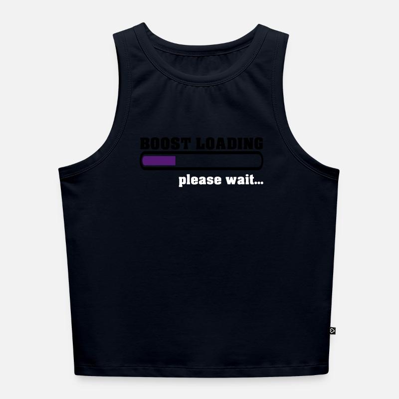 Boost Loading Please Wait - Cropped Frauen Organic Tank Top - Navy