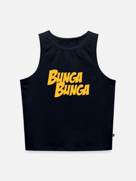 BungaBunga - Cropped Frauen Organic Tank Top - Navy