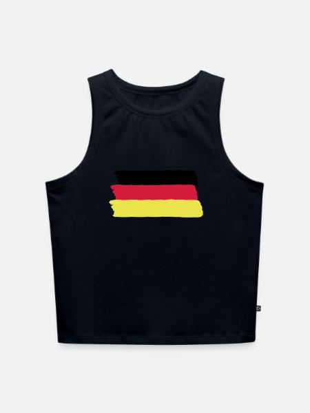 deutschland - Cropped Frauen Organic Tank Top - Navy