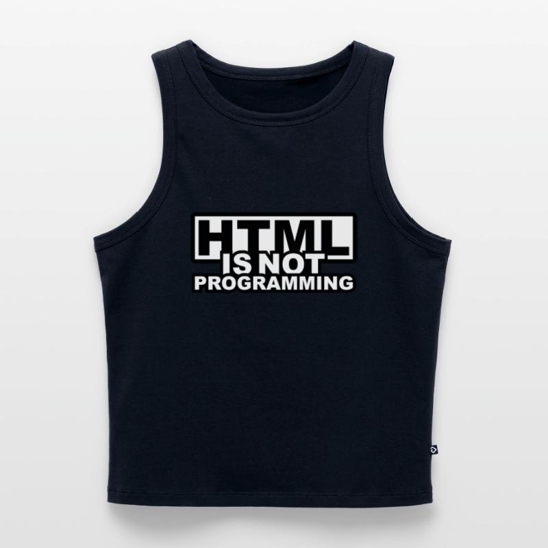 HTML is NOT Programming Women’s Cropped Organic Tank Top