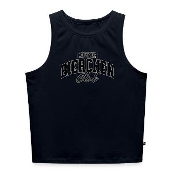 Lecker Bierchen Club - Cropped Frauen Organic Tank Top - Navy - Vorne - Selfina (174cm)