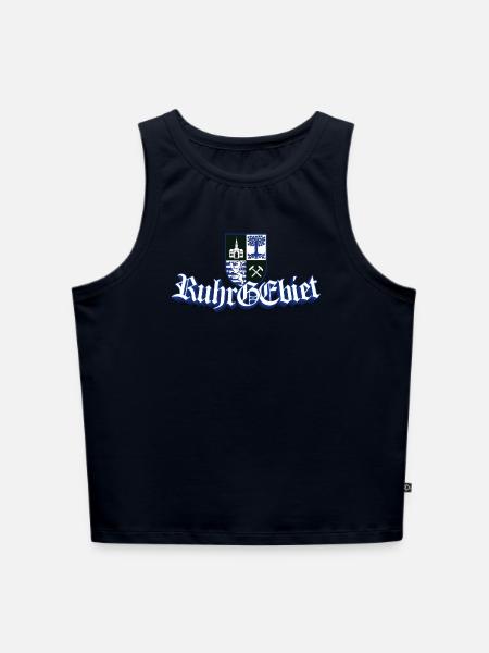 Ruhrgebiet Gelsenkirchen GE - Cropped Frauen Organic Tank Top - Navy