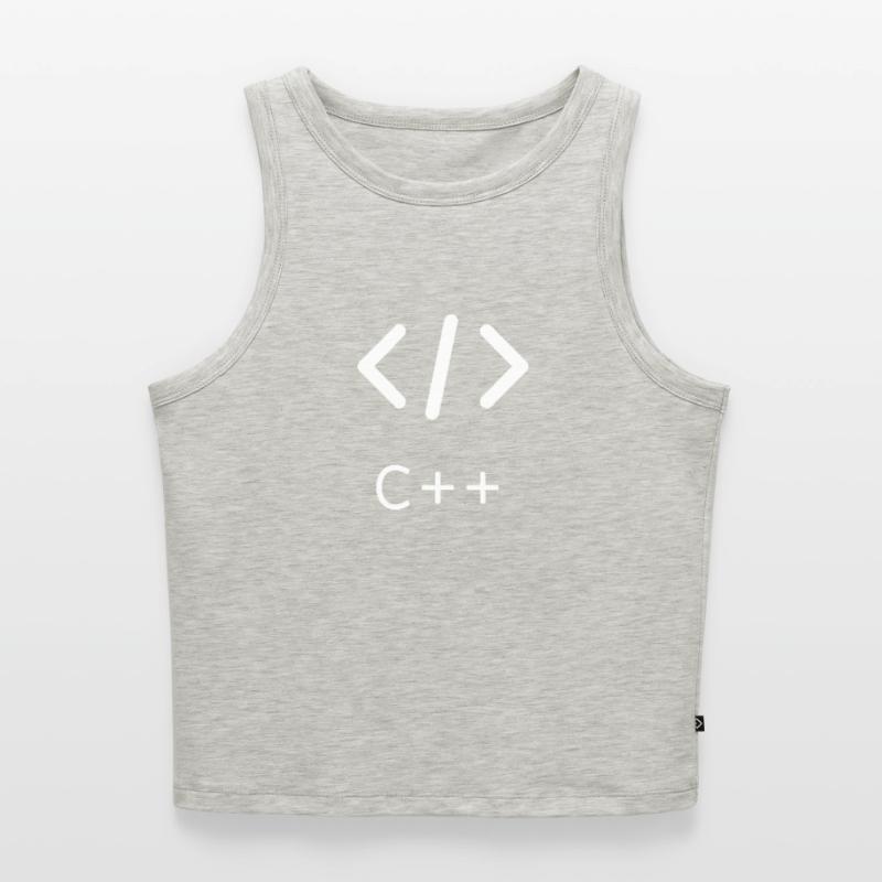 C++ Programmiersprache Programmierer programmieren Cropped Frauen Organic Tank Top
