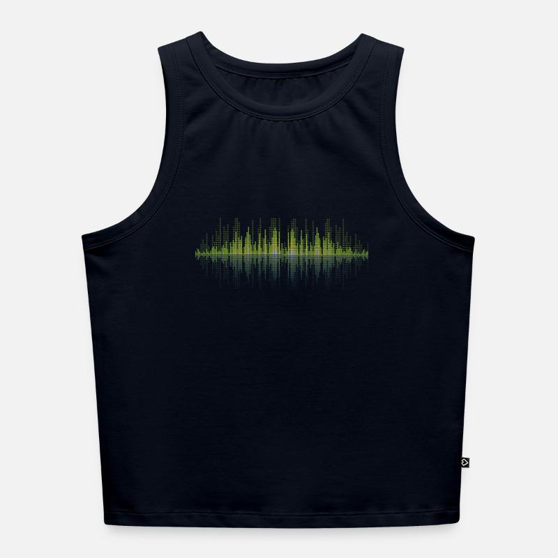 equalizer - Women’s Cropped Organic Tank Top - navy