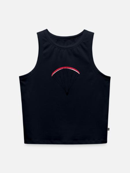 Paraglider Gleitschirm - Cropped Frauen Organic Tank Top - Navy