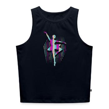 Ballett-Tänzerin - Ballet - Ballerina - Cropped Frauen Organic Tank Top - Navy - Vorne - Selfina (174cm)