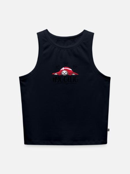 HYGGELIG - Robbe - Dänemark -b - Cropped Frauen Organic Tank Top - Navy