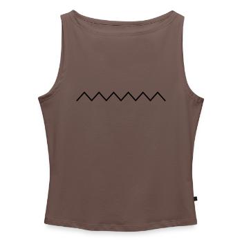 Zickzack - Women’s Organic Boat Neck Tank Top - heather grey - Front - Selfina (174cm)