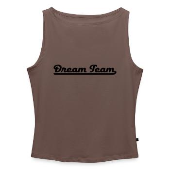 Dream Team - Frauen Organic Tank Top mit U-Boot-Ausschnitt - Grau meliert - Vorne - Selfina (174cm)