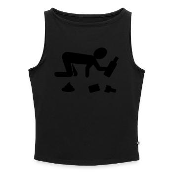 Party - Frauen Organic Tank Top mit U-Boot-Ausschnitt - Grau meliert - Vorne - Selfina (174cm)