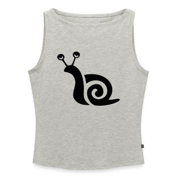 mask - Women’s Organic Boat Neck Tank Top - heather grey - Front - Selfina (174cm)