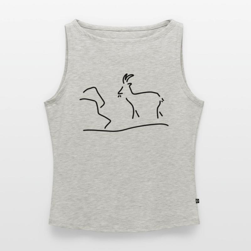 ziege oder steinbock Frauen Organic Tank Top mit U-Boot-Ausschnitt