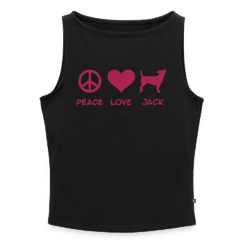 Jack Russell - Frauen Organic Tank Top mit U-Boot-Ausschnitt - Grau meliert - Vorne - Selfina (174cm)